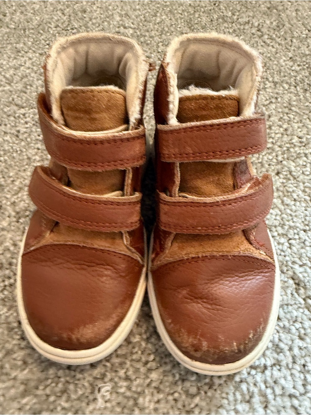 UGG Kids Chestnut Brown Velcro Boot Sneakers